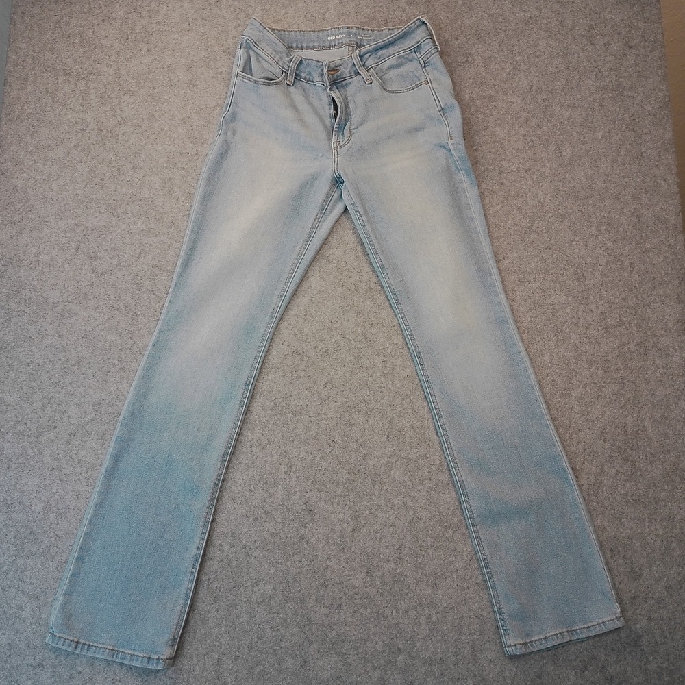 Old Navy Wow Boot-Cut Jeans Light Wash Mid-Rise Denim Size 4